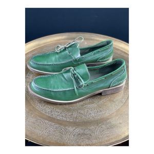 Kenneth Cole Reaction Men’s Green Loafers Slip On Top Sider Boat Deck Sz 11.5